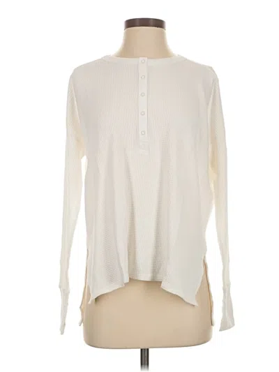 Pre-owned Offline By Aerie Long Sleeve Henley Shirt In Ivory