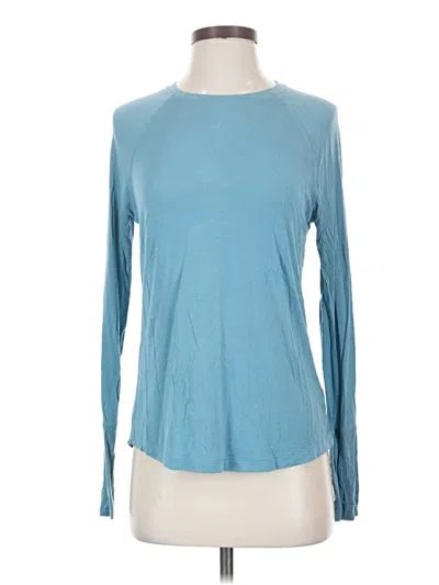 Pre-owned Offline By Aerie Long Sleeve Top Blue Crew Neck Tops