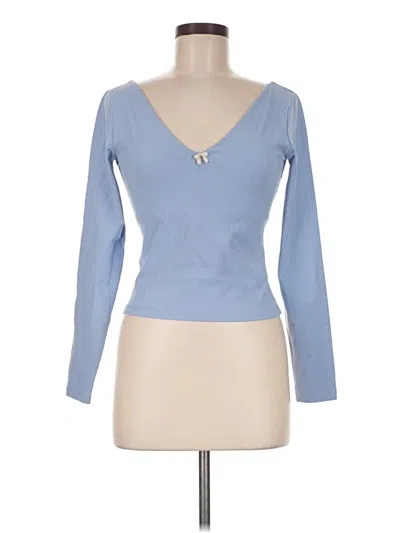 Offline By Aerie Long Sleeve Top Blue Sweetheart Neckline Tops