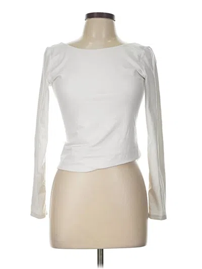 Pre-owned Offline By Aerie Long Sleeve Top White Boatneck Tops