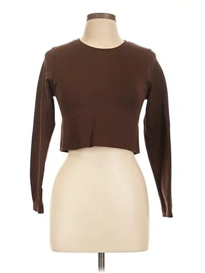 Pre-owned Offline By Aerie Long Sleeve T-shirt In Brown
