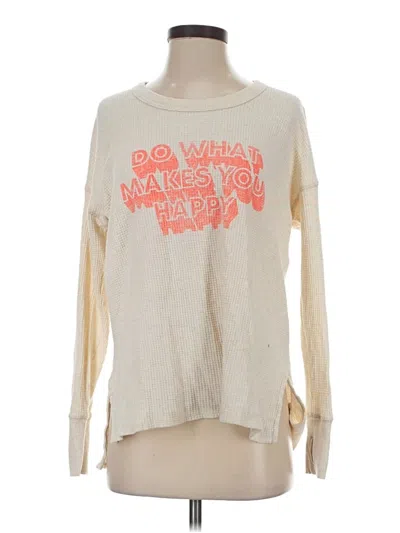 Pre-owned Offline By Aerie Long Sleeve T-shirt In Ivory