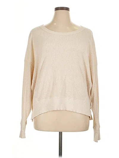 Pre-owned Offline By Aerie Long Sleeve T-shirt In Tan