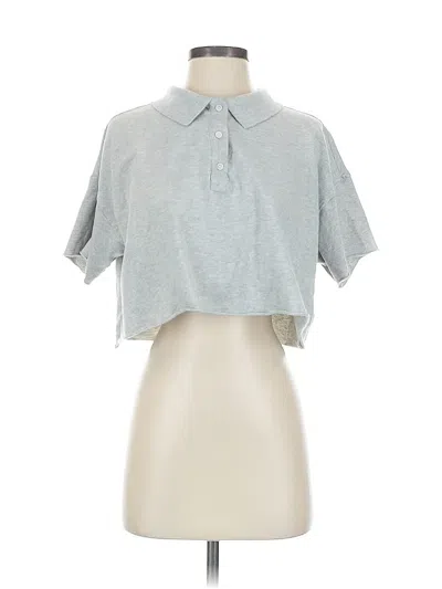 Pre-owned Offline By Aerie Short Sleeve Blouse In Gray