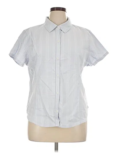 Pre-owned Offline By Aerie Short Sleeve Button Down Shirt In White