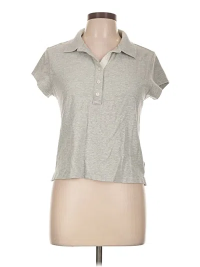 Pre-owned Offline By Aerie Short Sleeve Polo Shirt In Gray