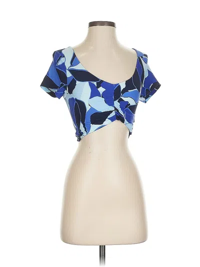 Pre-owned Offline By Aerie Short Sleeve T-shirt In Blue