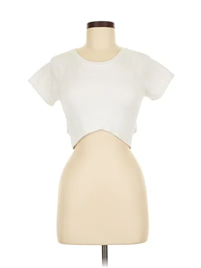 Pre-owned Offline By Aerie Short Sleeve T-shirt In White