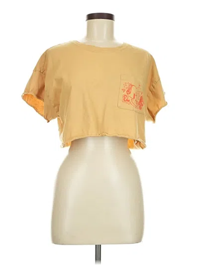 Pre-owned Offline By Aerie Short Sleeve T-shirt In Gold