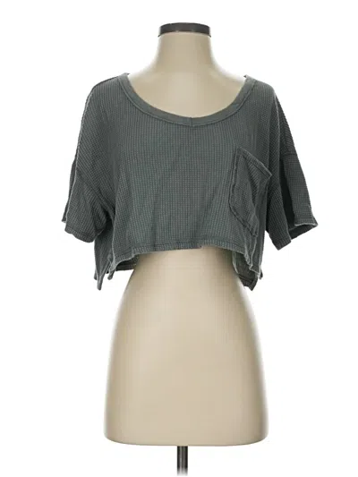 Pre-owned Offline By Aerie Short Sleeve T-shirt In Gray