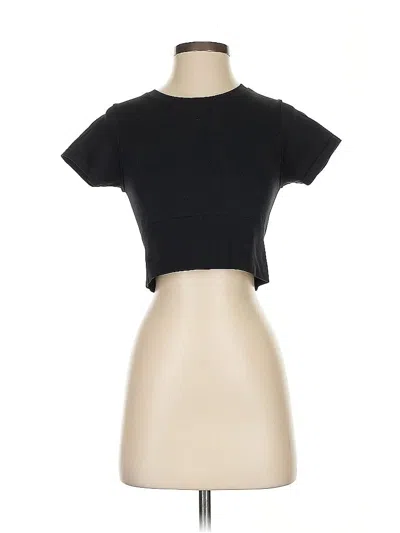 Pre-owned Offline By Aerie Short Sleeve Turtleneck In Black