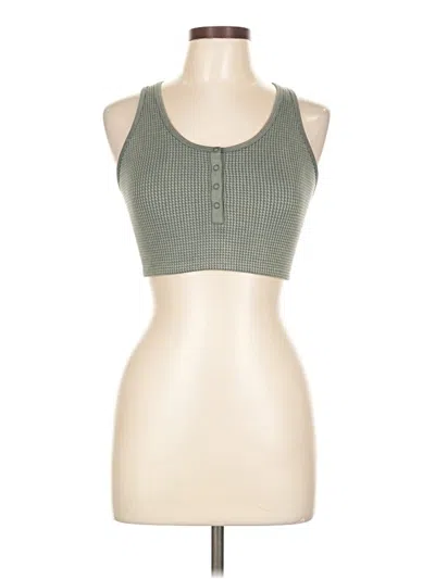 Pre-owned Offline By Aerie Sleeveless Top Green Halter Neckline Tops