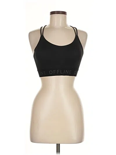 Pre-owned Offline By Aerie Tank Top Black Halter Neckline Tops
