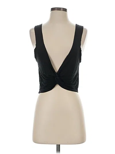 Pre-owned Offline By Aerie Tank Top Black Plunge Neckline Tops