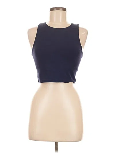 Pre-owned Offline By Aerie Tank Top Blue Halter Neckline Tops