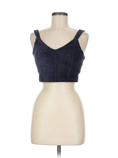 Pre-owned Offline By Aerie Tank Top Blue Strapless Neckline Tops