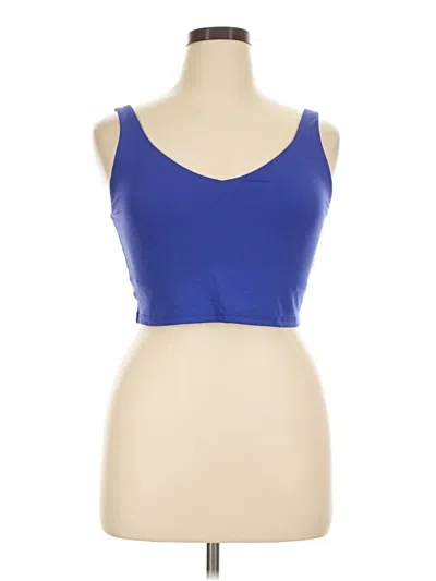 Pre-owned Offline By Aerie Tank Top Blue Strapless Neckline Tops