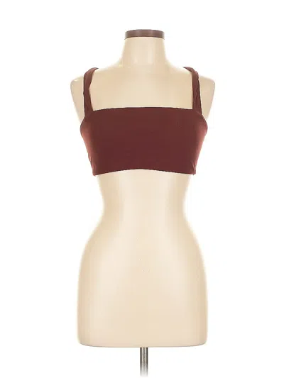 Pre-owned Offline By Aerie Tank Top Brown Strapless Neckline Tops