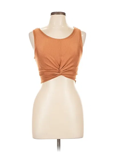 Pre-owned Offline By Aerie Tank Top Brown Strapless Neckline Tops