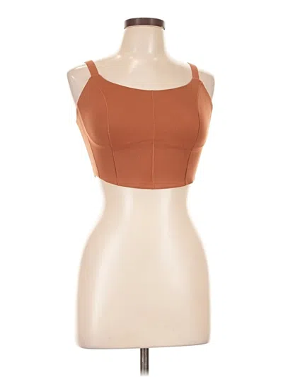 Pre-owned Offline By Aerie Tank Top Brown Strapless Neckline Tops