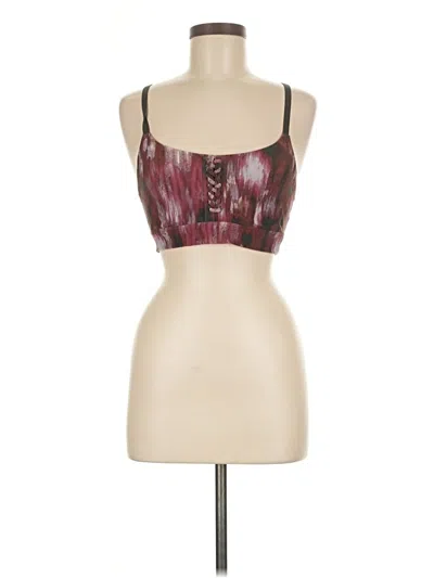 Pre-owned Offline By Aerie Tank Top Burgundy Strapless Neckline Tops