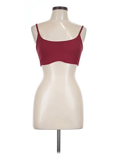 Pre-owned Offline By Aerie Tank Top Burgundy Strapless Neckline Tops