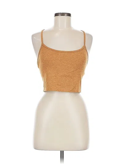 Pre-owned Offline By Aerie Tank Top Gold Halter Neckline Tops