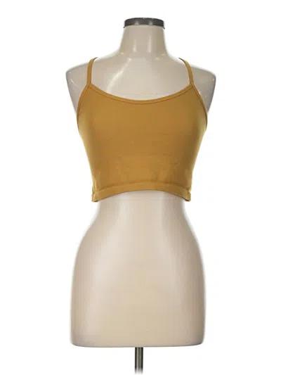 Pre-owned Offline By Aerie Tank Top Gold Halter Neckline Tops