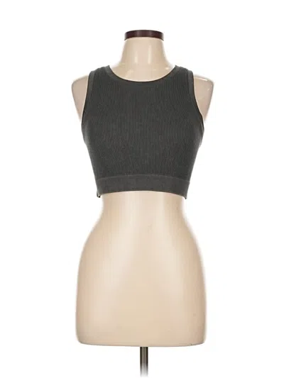 Pre-owned Offline By Aerie Tank Top Gray Strapless Neckline Tops