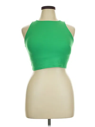 Pre-owned Offline By Aerie Tank Top Green Halter Neckline Tops