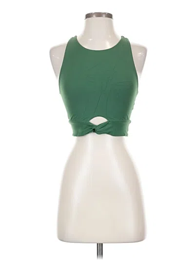 Pre-owned Offline By Aerie Tank Top Green Halter Neckline Tops