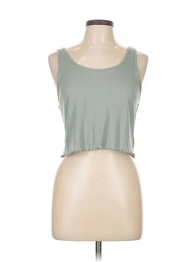 Pre-owned Offline By Aerie Tank Top Green Strapless Neckline Tops