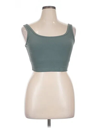 Pre-owned Offline By Aerie Tank Top Green Strapless Neckline Tops