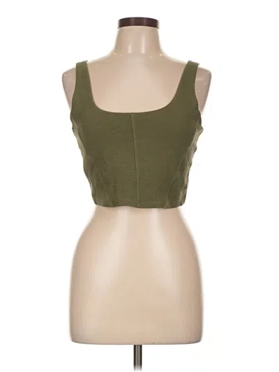 Pre-owned Offline By Aerie Tank Top Green Strapless Neckline Tops