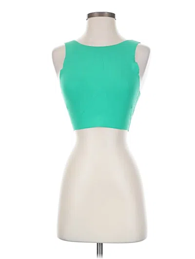 Pre-owned Offline By Aerie Tank Top Green Strapless Neckline Tops