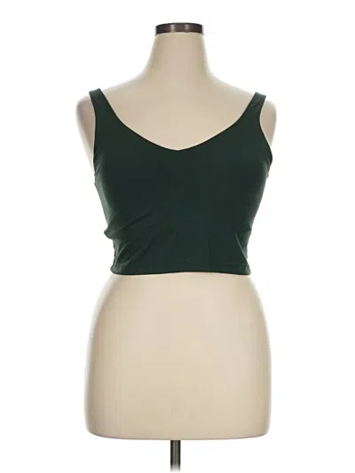 Pre-owned Offline By Aerie Tank Top Green Strapless Neckline Tops