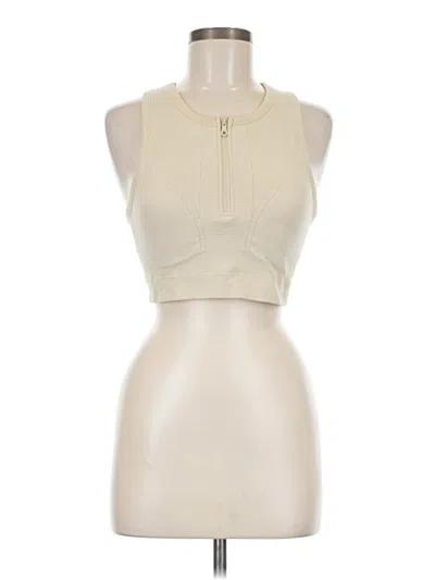 Pre-owned Offline By Aerie Tank Top Ivory Halter Neckline Tops In White