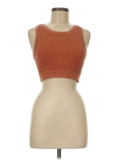 Pre-owned Offline By Aerie Tank Top Orange Strapless Neckline Tops