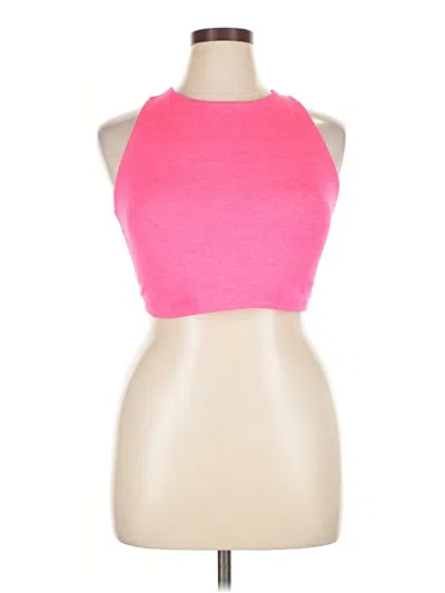Pre-owned Offline By Aerie Tank Top Pink Halter Neckline Tops