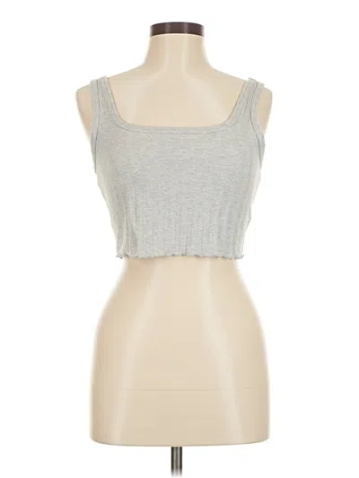 Pre-owned Offline By Aerie Tank Top Silver Strapless Neckline Tops