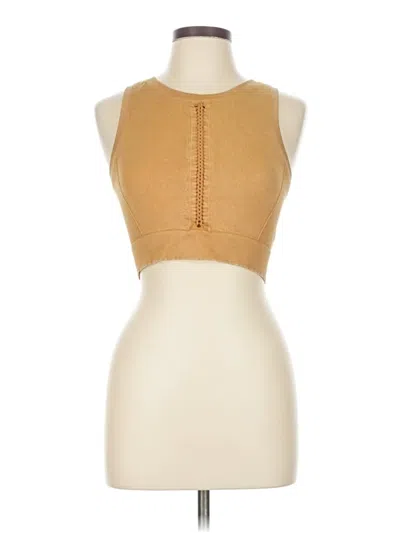 Pre-owned Offline By Aerie Tank Top Tan Halter Neckline Tops