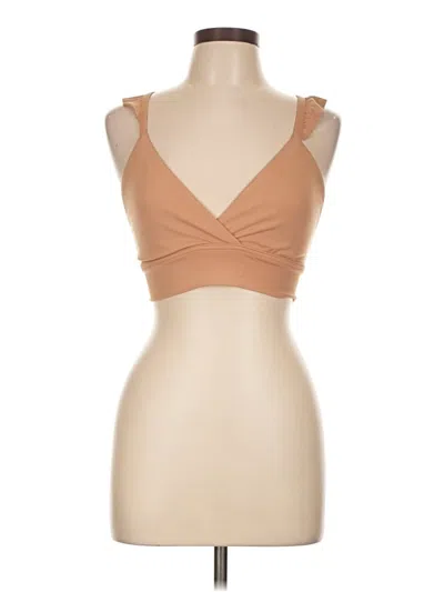 Pre-owned Offline By Aerie Tank Top Tan Strapless Neckline Tops