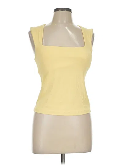 Pre-owned Offline By Aerie Tank Top Yellow Strapless Neckline Tops