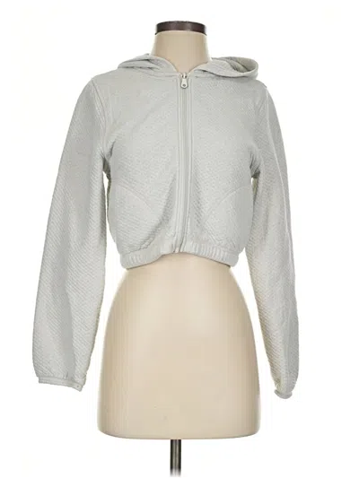 Pre-owned Offline By Aerie Zip Up Hoodie In Silver