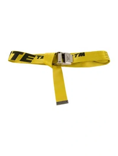 Pre-owned Off-white 2.0 Industrial Canvas Suspenders In Yellow