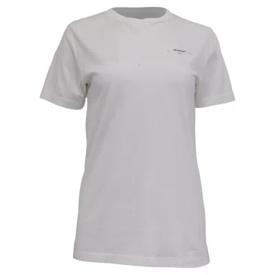 Pre-owned Off-white 2013 Logo-print T-shirt In White Cotton