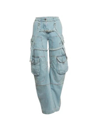 Pre-owned Off-white 2013 Wide-leg Jeans In Blue