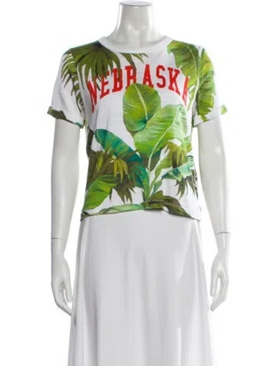 Pre-owned Off-white 2014 Graphic Print T-shirt In Green