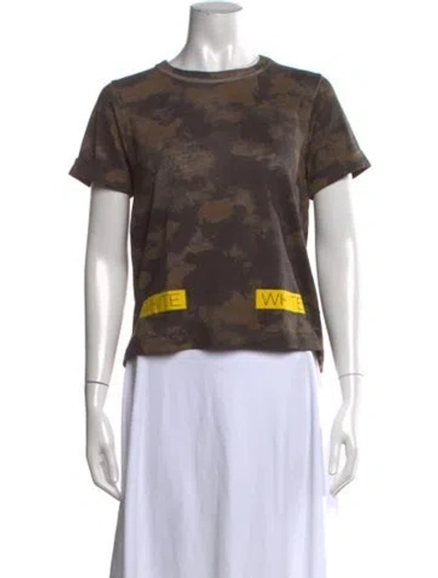 Pre-owned Off-white 2015 Graphic Print T-shirt W/ Tags In Brown
