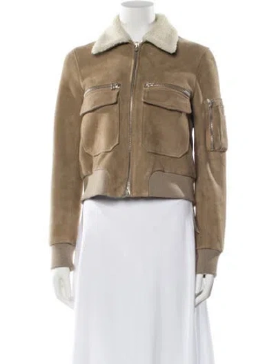Pre-owned Off-white 2015-2016 Goat Leather Coat In Neutral